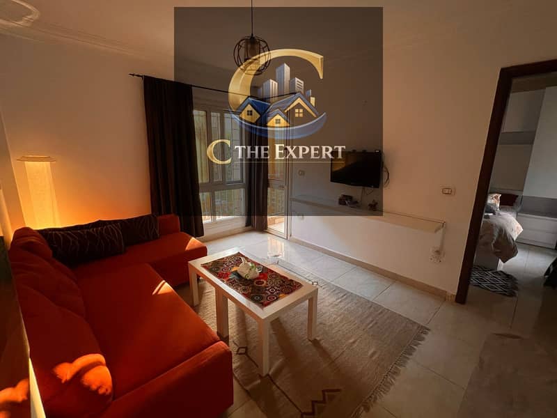 ستوديو مفروش بالكامل بجاردن خاصة مكيف بالكامل تشطيبات سوبر لوكس 50 متر في مدينتي Madinaty B7 0