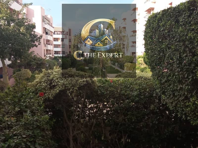 شقة للإيجار بجاردن خاصة فيو وايد جاردن 2 غرف جاهزة للسكن في الرحاب 1 - القاهرة الجديدة Al Rehab - New Cairo 0