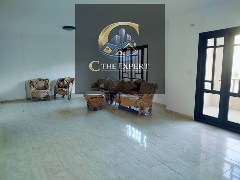 شقة للإيجار اول سكن فيو جاردن 3 غرف بالمطبخ الدور الاول في الرحاب - المرحلة الخامسة الجديدة - القاهرة الجديدة Al Rehab 1 - New Phase 5 - New Cairo 0