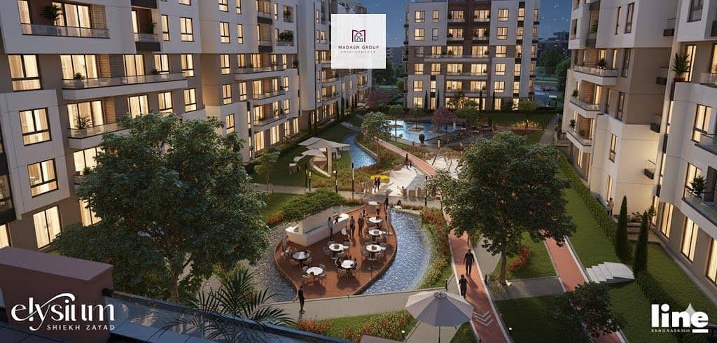 للبيع شقة 125م بكمبوند راقي  وبقسط شهري 44الف امام زد بارك الشيخ زايد 0