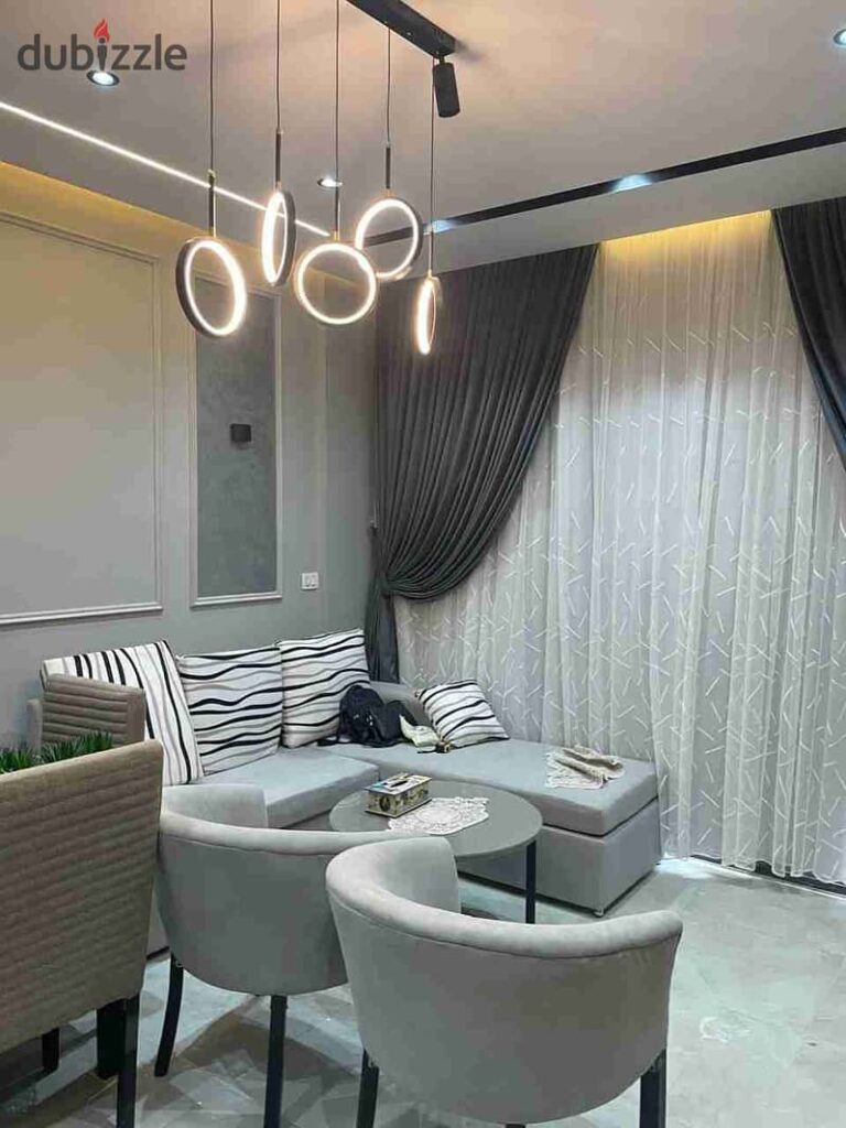 شقه فندقيه للايجار مفروش بكمبوند بريفادو داخل مدينتي فيو جاردن غرفتين للايجار مدد طويله 0