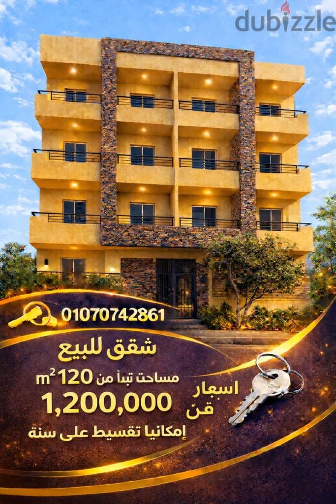 شقه للبيع فى مدينه بدر . المجاروه الاولى . بجوار الداون تاون 0