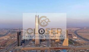 14,040,000 ج.م اخر مكتب للبيع بفيو مفتوح علي البرج الايقوني taj tower 1 باقل مقدم وكمان تقسيط 10 سنين