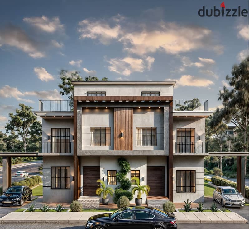 فرصه اسثماريه في زايد الجديده تمتلك فيلا توين هاوس ٢٧٥م داخل كمبوند جيرونا ٣ مع WB development انت الكسبان 0