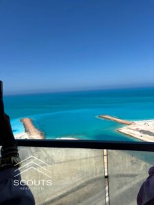 5,560,000 ج.م شقة للبيع استلام فوري في العلمين الجديدة بااعله عائد استثماري تشطيب كامل Ultra Super فيو كامل علي البحر من جميع الغرف El Alamein City, North Coast