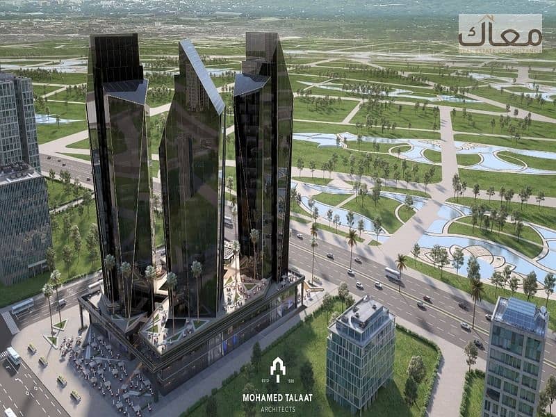 مكتب ادارى مميز54 متر الدور ال 18 فيو برج ايقوني 0