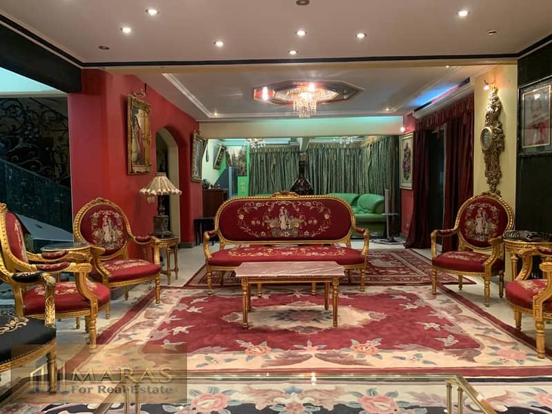 دوبلكس فاخر للبيع بمساحة 500 متر مربع – 5 غرف نوم بما في ذلك غرفة ماستر، 4 حمامات، 3 صالونات، 2 صالة طعام، إطلالة رائعة على النيل، مفروشة بالكامل . 0