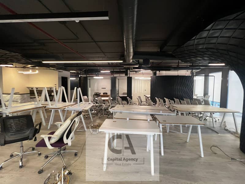 . مكتب اداري للإيجار 225م مفروش بالكامل ومتشطب بالتكيفات في EDNC- التجمع الخامس 0