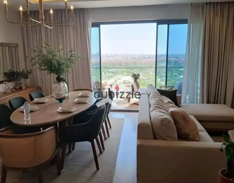 شقه  للبيع بفيو  لاند سكيب  داخل زيد ويست في قلب الشيخ زايد تشطيب بالكامل بالتكيفات جاهزه للمعاينه 0