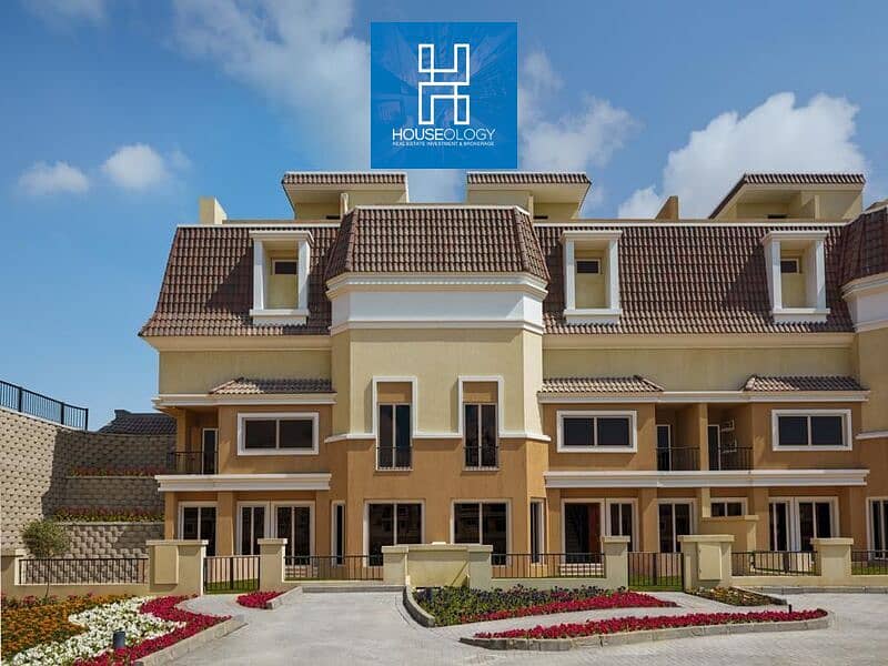 بمقدم 10% و اقساط علي اطول فترة سداد استلم فوري شقه ارضي بجاردن للبيع بكمبوند سراي Sarai New Cairo 0