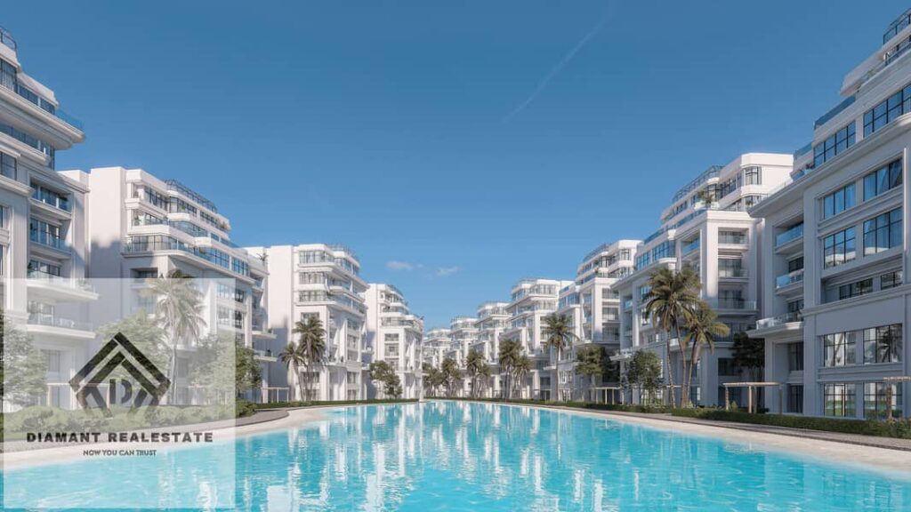 شقه 3غرف للبيع بفيو بانوراما علي اكبر لاجون في العاصمه باقل مقدم وبالتقسيط علي اطول فتره سداد 0