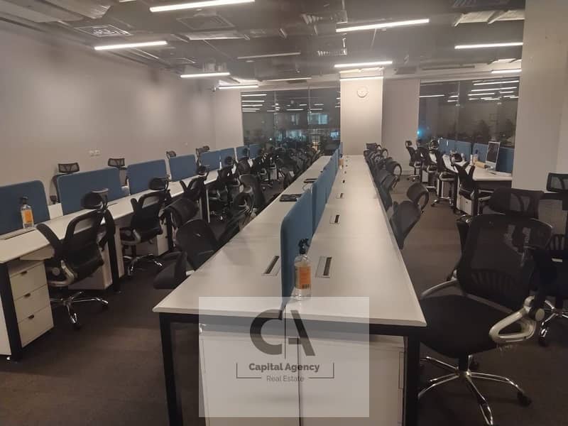 مكتب إداري للايجار 470م_ متشطب بالكامل في مبني إداري مميز علي التسعين الشمالي _ التجمع الخامس 0