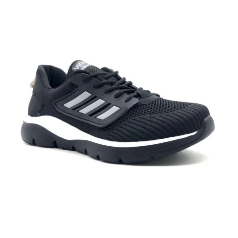 حذاء رياضي Vinitto مريح بخامة خفيفة ونعل EVA وبرباط – لون أسود