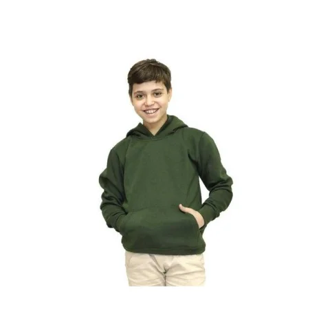 هودي أطفال من القطن الميلتون بلون زيتي من OneHand