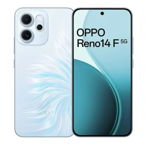 OPPO Reno 14f ثنائي الشريحة 5G – سعة 256GB مع 12GB RAM – لون أزرق أوبال