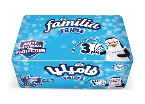 فاميليا مناديل وجه مضادة للبكتيريا، طبقتان، 500 × 3