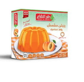 حلو الشام جيلي المشمش – طعم فاكهي خفيف وسريع التحضير – 70 جرام