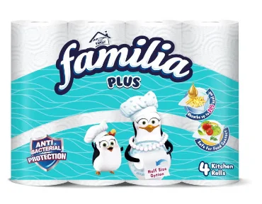 فاميليا رول مطبخ أبيض – عبوة 4 قطع بقوة امتصاص عالية
