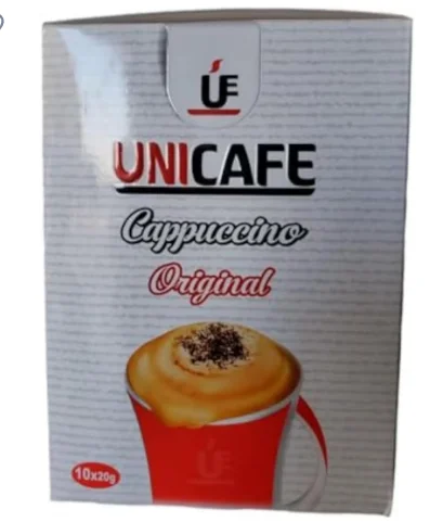 يوني كافيه كابتشينو أورجينال – 10 أكياس × 20 جرام بطعم كريمي مميز