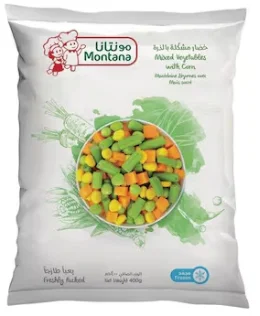 مونتانا خضار مشكل بالذرة 400 جرام – تشكيلة خضروات جاهزة وسهلة التحضير