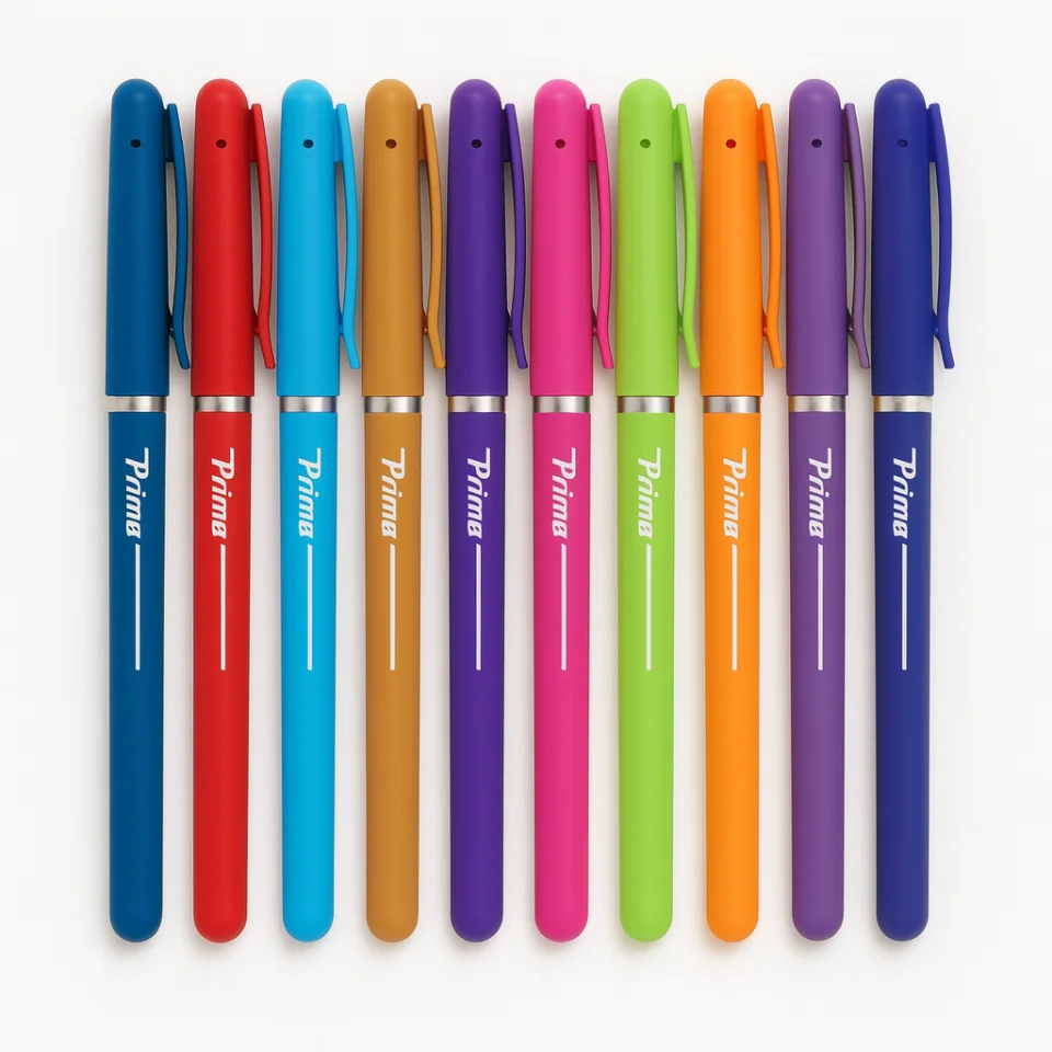 طقم أقلام متعددة الألوان من بريما – 10 أقلام كتابة ناعمة