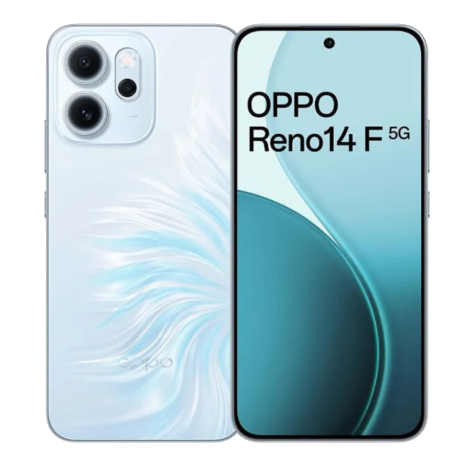 OPPO Reno 14f ثنائي الشريحة 5G – سعة 256GB مع 12GB RAM – لون أزرق أوبال