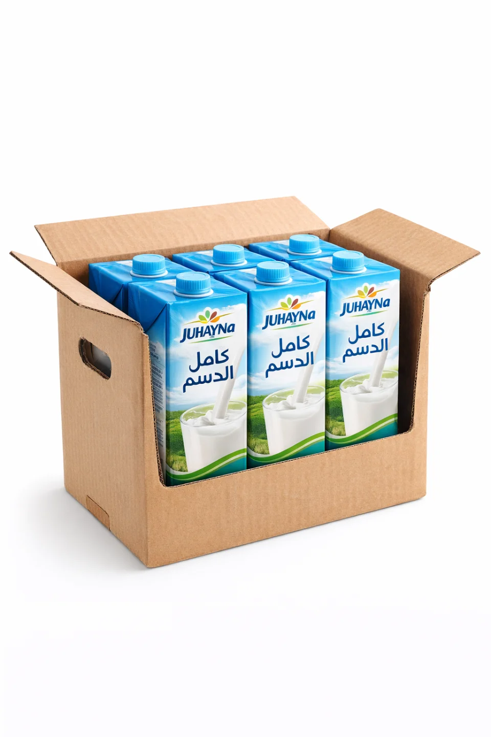 كرتونة لبن جهينة كامل الدسم – 1 لتر × 6 عبوات