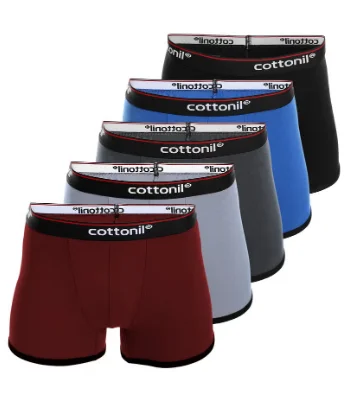 قطونيل بوكسر رجالي سادة – 5 قطع قطن 100% لراحة يومية مثالية