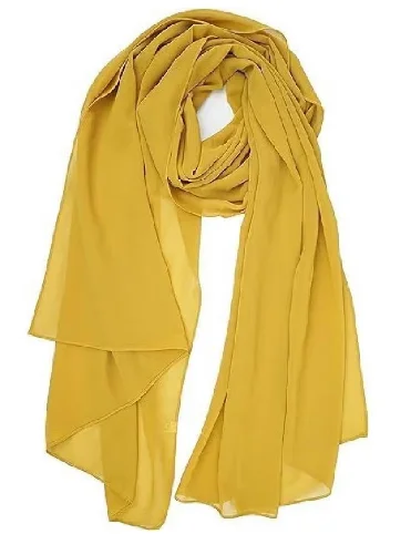 طرحة شيفون سادة ناعمة 160×50 سم – خفيفة وأنيقة لجميع الإطلالات