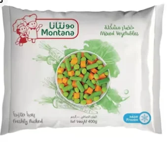 مونتانا خضار مشكل 400 جرام – تشكيلة خضروات جاهزة وسهلة التحضير