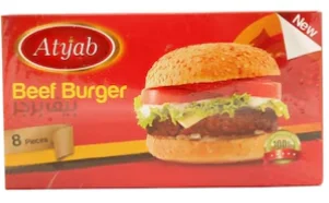 أطياب بيف برجر بقري 400 جرام 8 قطع – طعم غني وسهل التحضير