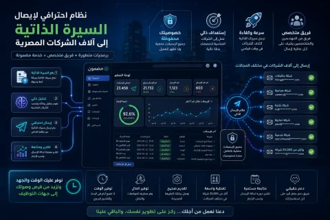 إرسال السيرة الذاتية إلى آلاف الشركات المصرية | وفر وقتك وزد فرص وصولك إلى جهات التوظيف مع مضمون